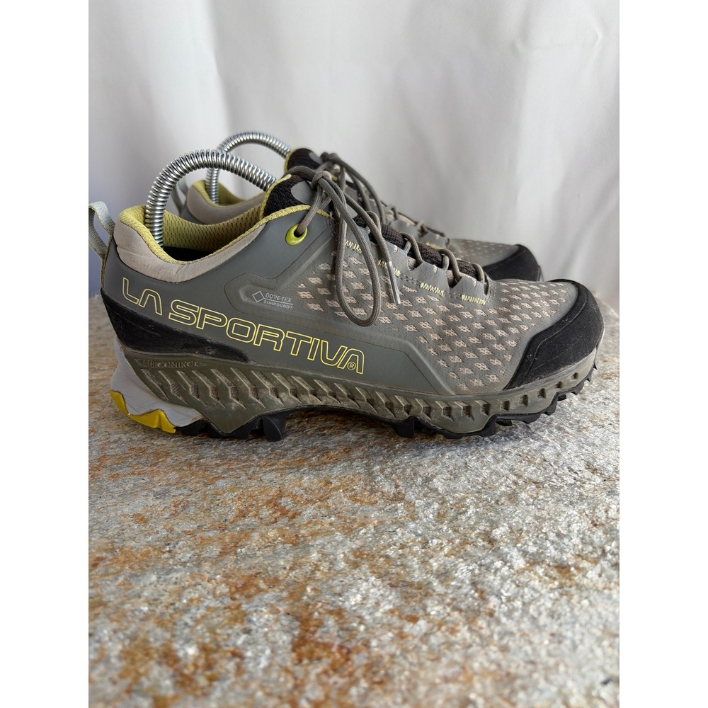 La Sportiva Spire GTX Womens Hiking Shoes Gray Yellow Gore-Tex Vibram 39.5 US 8